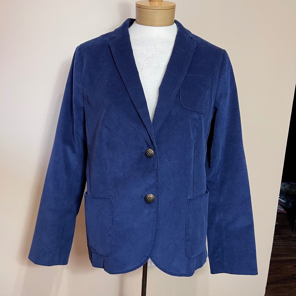 Talbots Navy Blue Corduroy Blazer